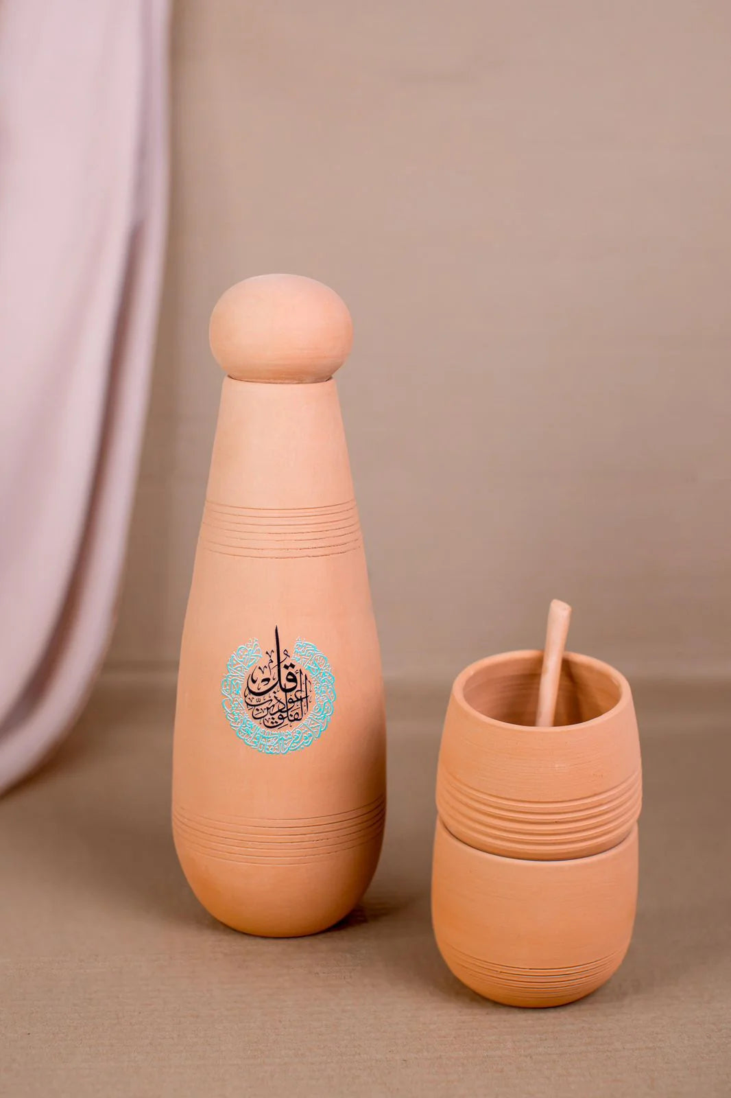 Clay bottle islamic design