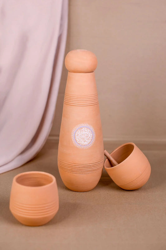 Clay bottle white clay